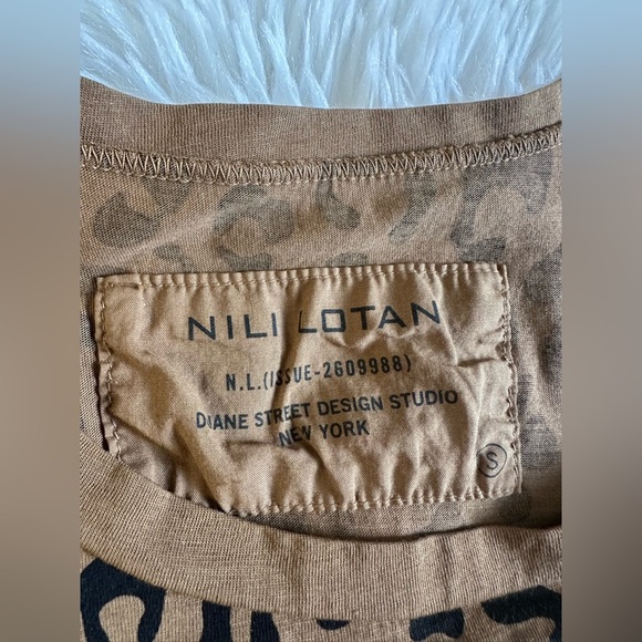 Nili Lotan Tank Top Leopard Animal print Sz Small 100% Cotton Stretch casual - Picture 3 of 5